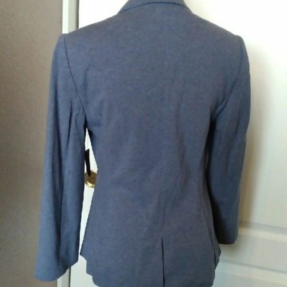 NWT KNIT BLAZER CHAMBRAY TAILORED COAT SMALL WOMENS SMALL - Picture 3 of 4
